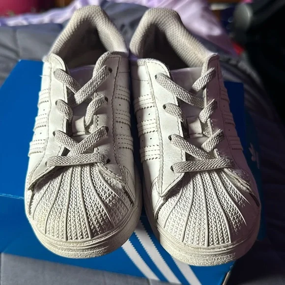 adidas Originals | Shoes | Adidas Superstar I Ftwwht Bb780 Kids Unisex  White Size 0c Superstar El 1 | Poshmark